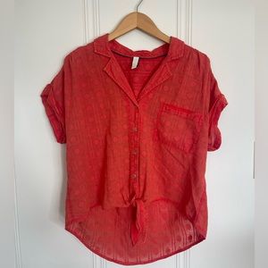 Anthropologie Pilcro tie-front top, The Cammie Surf Top